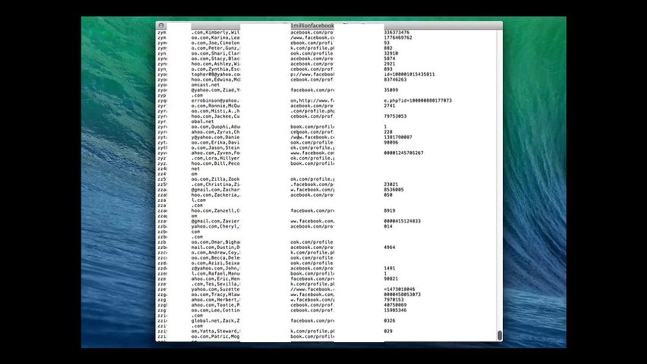 1 Million Facebook Profile Emails Free