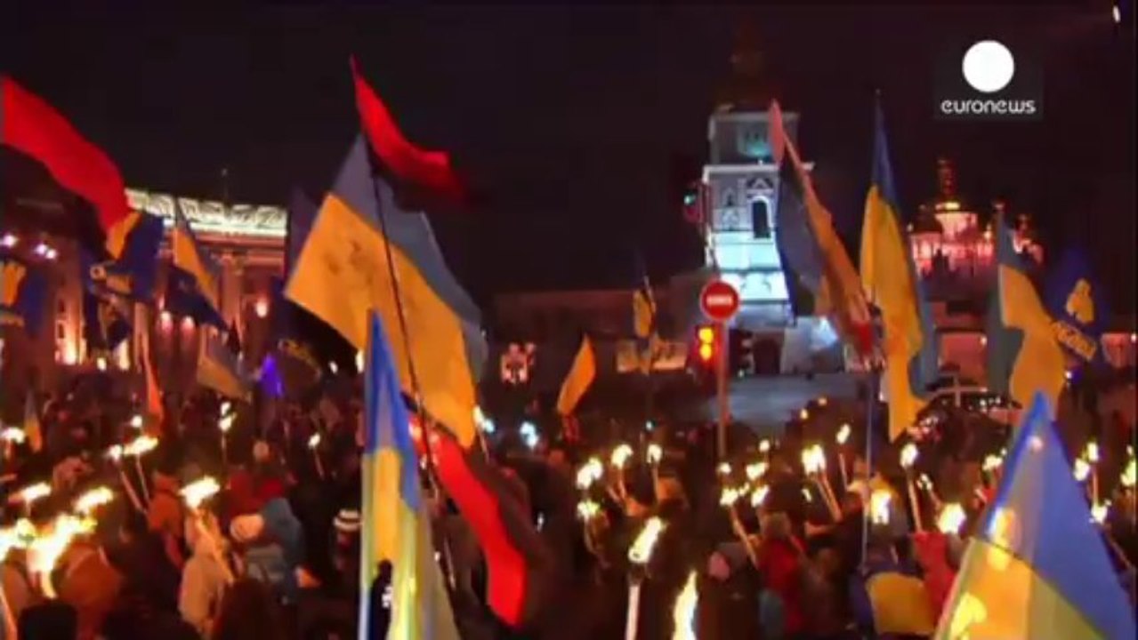 Ukraynalı milliyetçi gruplar Stepan Bandera'yı andı