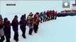 Helicopter rescues passengers on stranded Antarctic ship