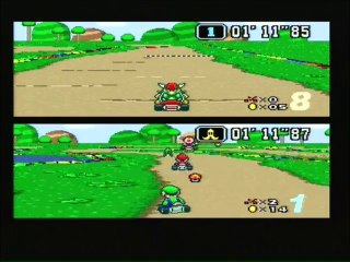 Donut Plains 2 Open 1'18"80 and 14"89(Pal, with Luigi)