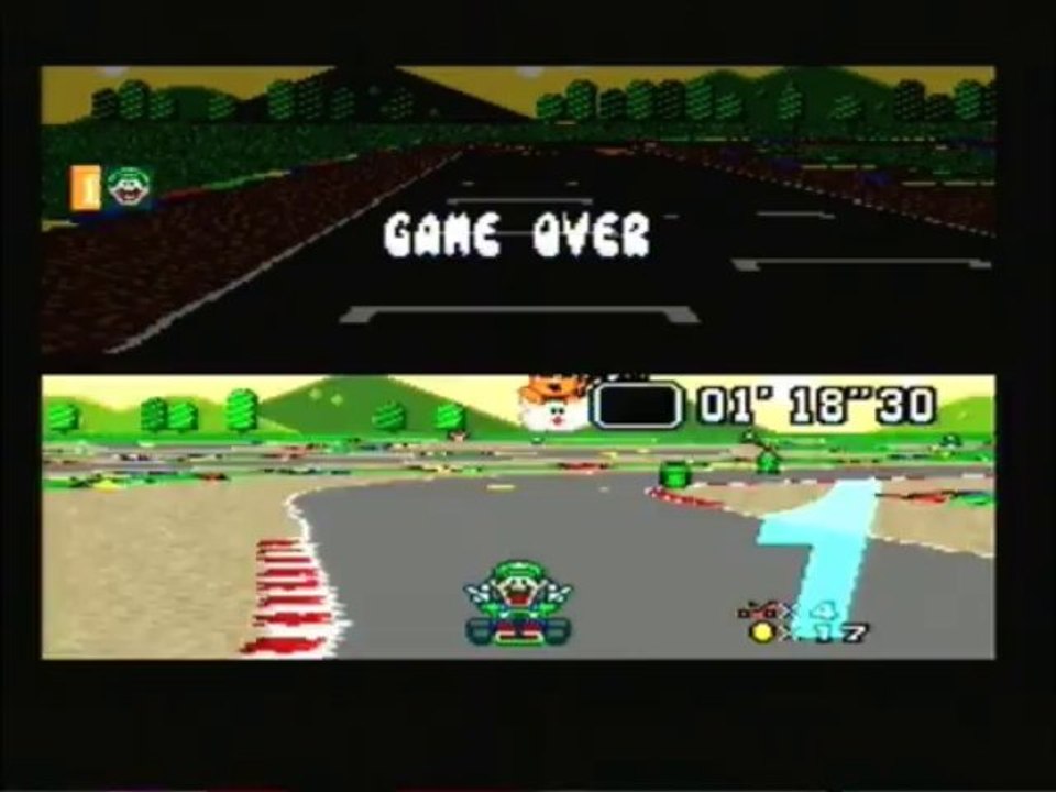 Mario Circuit 3 NBT 1'18"30 and 14"68 (Pal, with Luigi)