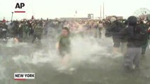 1 of Jan Bath : Thousands of people jump in the ocean! So cold...