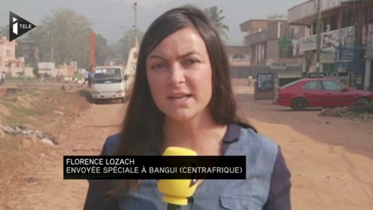Jean-Yves Le Drian à Bangui