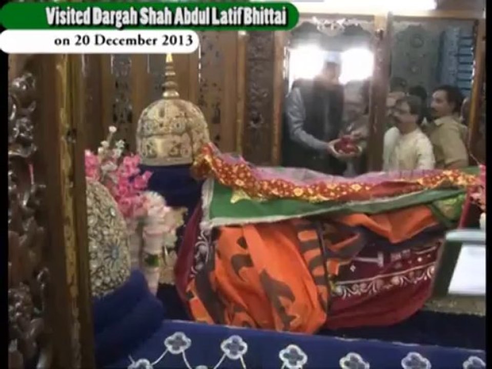 President PML Sindh & Chairman PRF Haleem Adil Sheikh visited Dargah Shah Abdul Latif Bhittai
