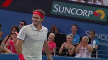 Roger Federer Freak Smash - Brisbane International 2014