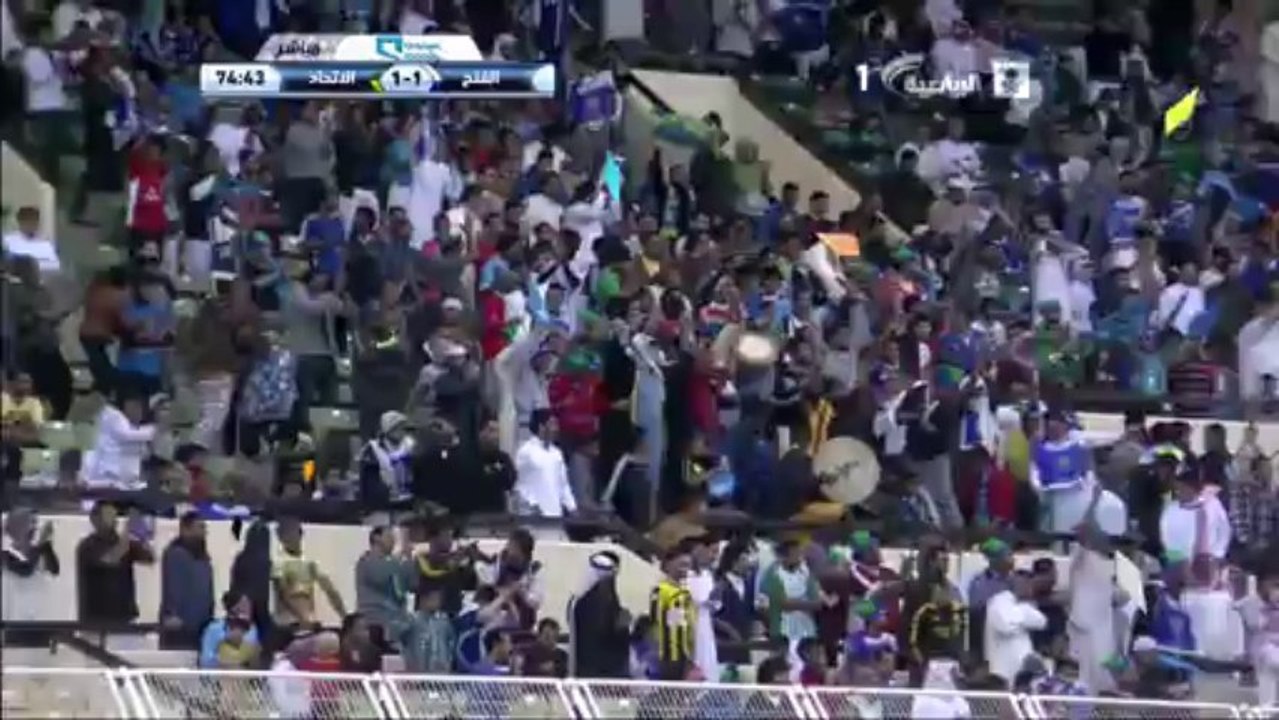 هدف الفتح الاول من بدر الخميس في الاتحاد - الفتح 1-1 الاتحاد - دوري جميل 02/01/2014 HD
