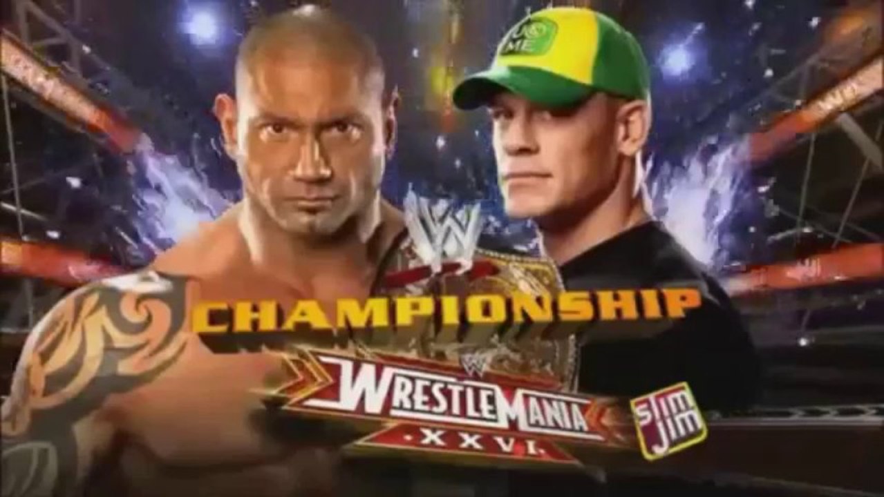 Wrestlemania 26 Batista vs John Cena