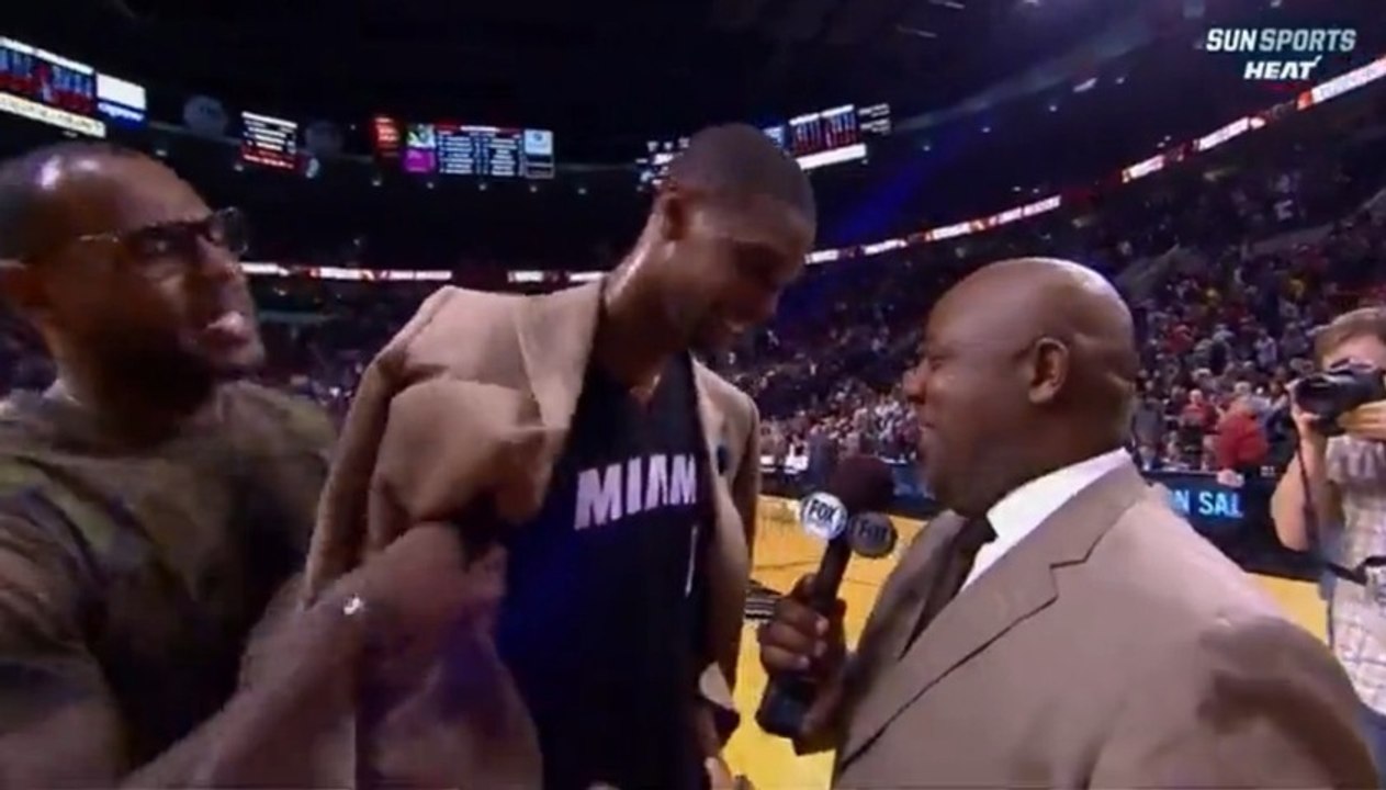 LeBron James and Dwayne Wade Funny Video Bomb on Chris Bosh