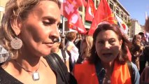 Marseille : les cantinières manifestent; les parents pique-niquent