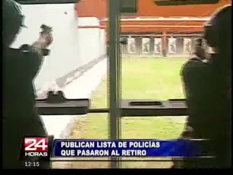 Lista completa de oficiales de la Policía Nacional que pasaron al retiro