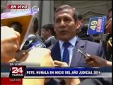 Ollanta Humala: Concentración de medios debe ser debatida en el Congreso (1/2)