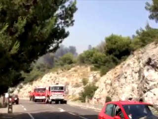 Un feu menace des habitations à Allauch