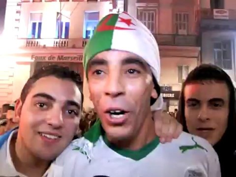 Le Vieux-Port en liesse après la victoire de l'Algérie