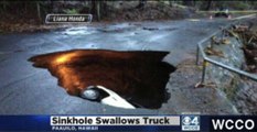 Giant Sinkhole In Hawaii Swallows Truck With Driver Inside