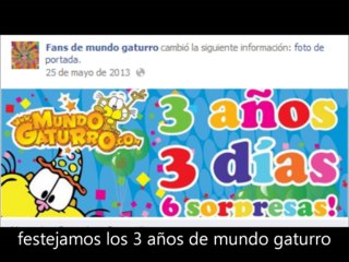 video del cumpleaños numero 2 de mi pagina Fans de Mundo Gaturro