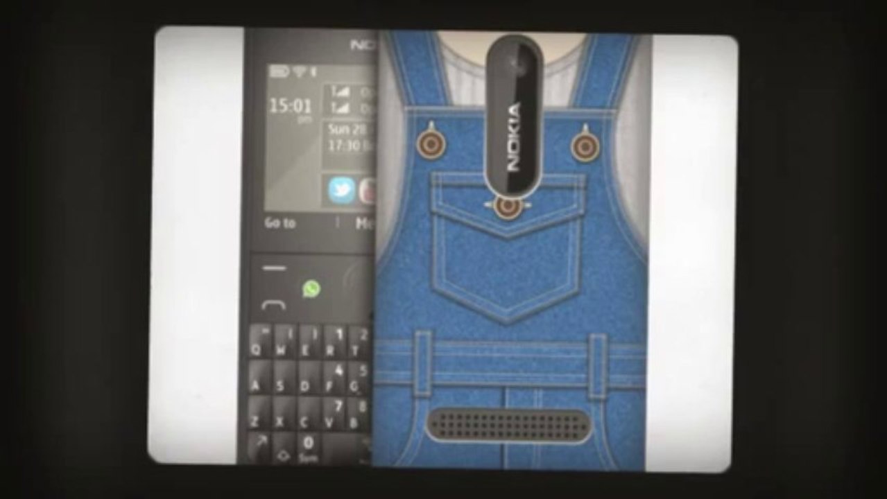 JUMPER DENIM PROTECTIVE SNAP-ON BACK CASE COVER FOR NOKIA ASHA 210