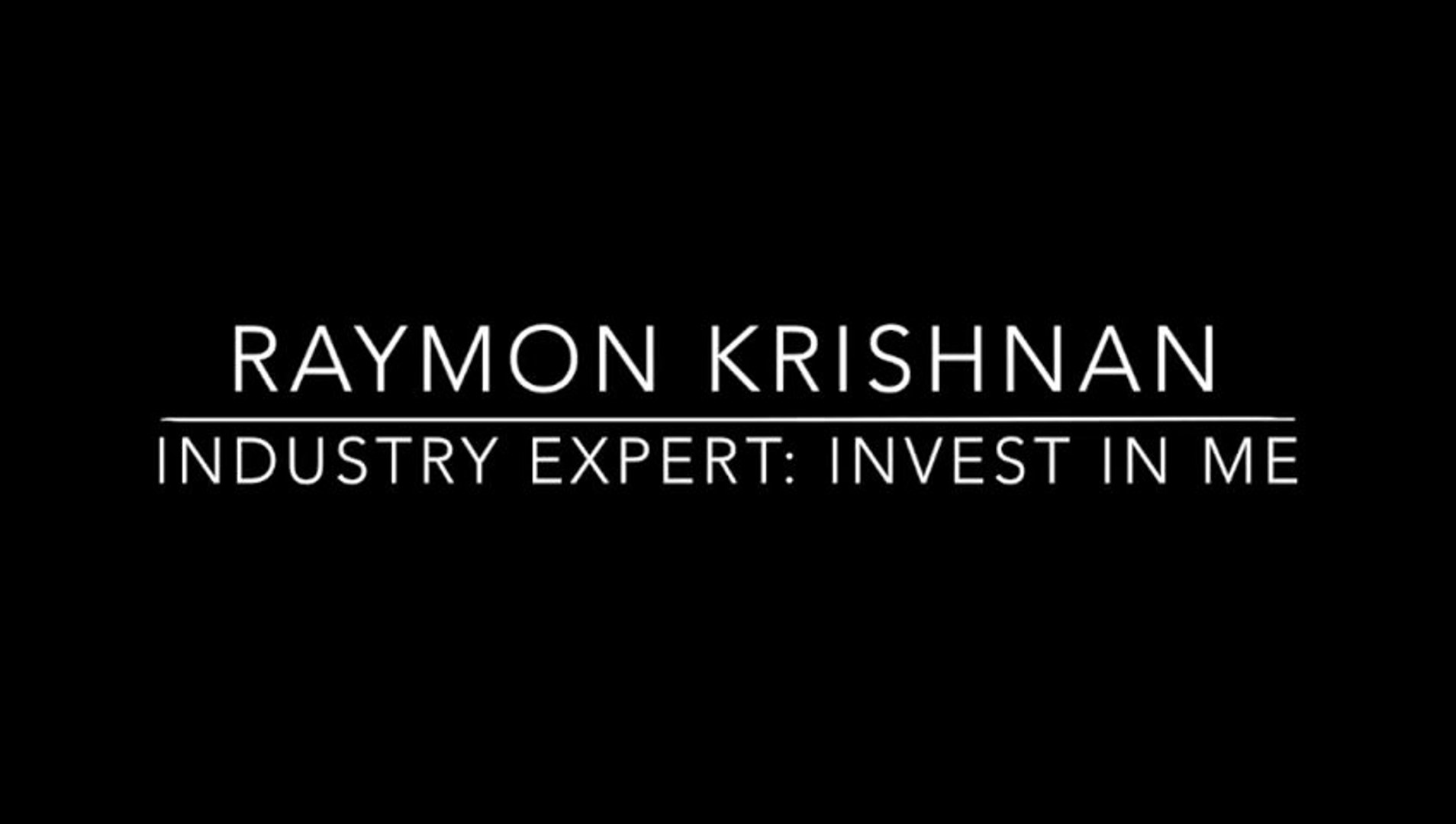 Raymon Krishnan: Invest In Me (Channel News Asia)