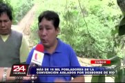Cusco: 16,000 pobladores incomunicados tras desborde de río Quillabamba