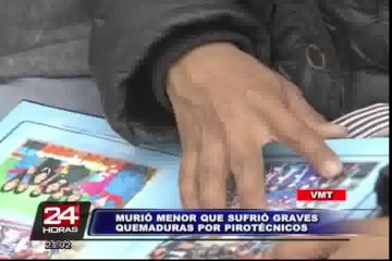 Falleció el niño que fue quemado por explosión de pirotécnicos en VMT
