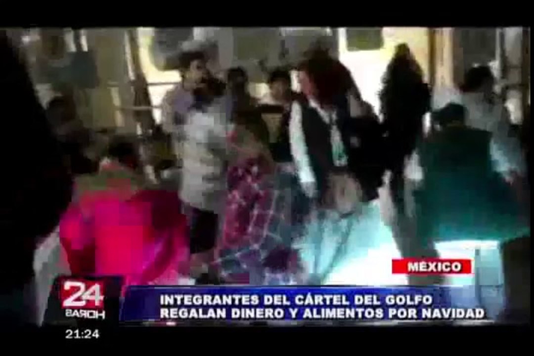 México: narcotraficantes del Cártel del Golfo repartieron regalos en Navidad