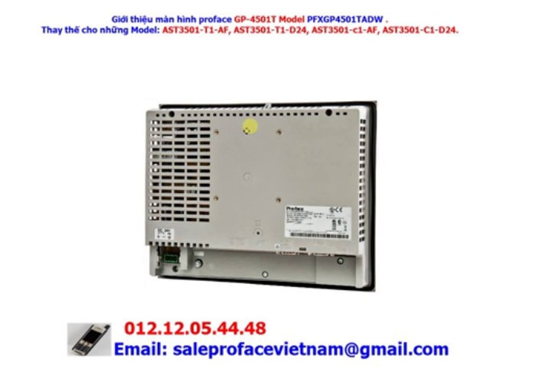 Thiết bị giao diện Pro-face GP-4501TW model PFXGP4501TADW thay thê cho AST3501-C1-D24, AST3501-C1-AF,AST3501-T1-AF,AST3501-T1-D24,