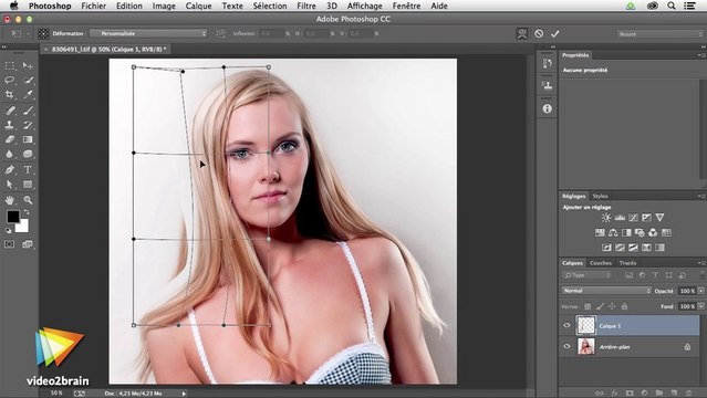 La retouche beauté avec Photoshop : Atténuation des défauts du visage et de la chevelure : trailer | video2brain.com