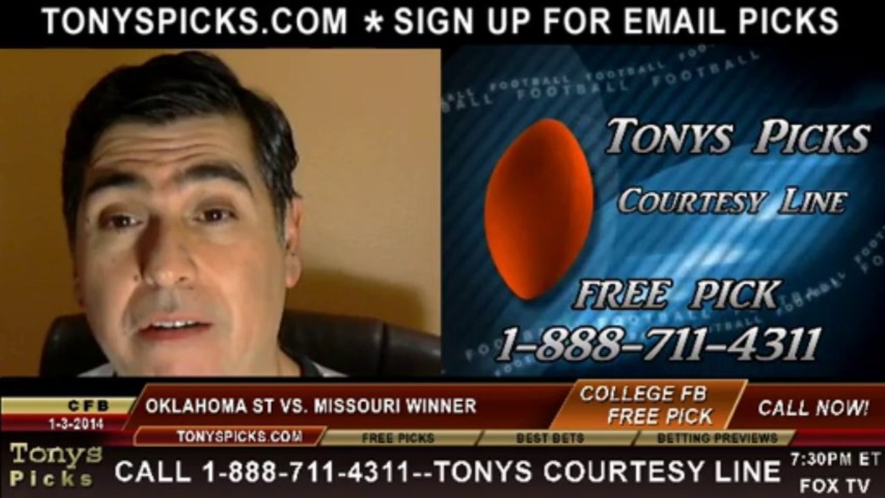 Missouri Tigers vs. Oklahoma St Cowboys Pick Prediction Cotton Bowl NCAA College Football Odds Preview 1-3-2014