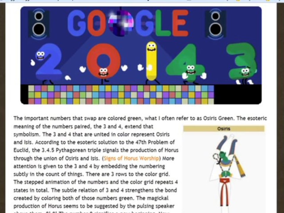 Decoding the Google Doodle for New Years Day 2014 [Extra: Bush.Crowley Connection?]