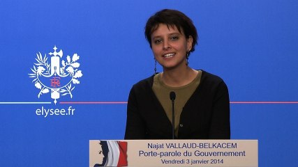 Point de presse de Najat Vallaud-Belkacem le 3 janvier 2014