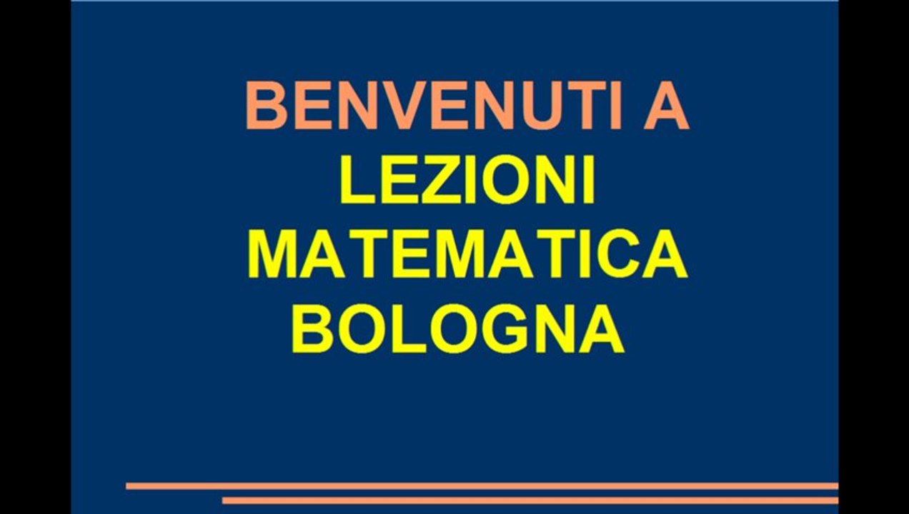 Lezioni matematica Bologna