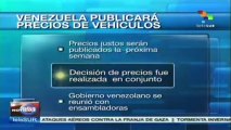 Habrá precios justos en la venta de autos en Venezuela