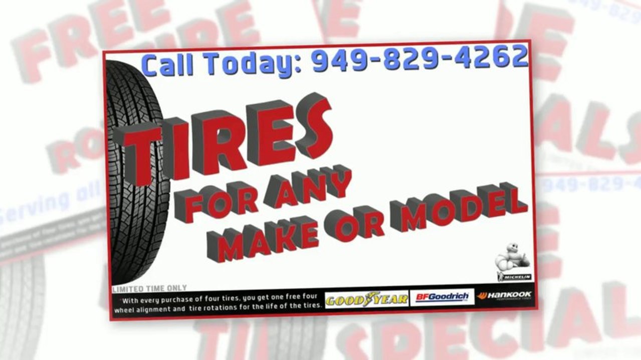 92610 Tire Specials near Mission Viejo 949.829.4262