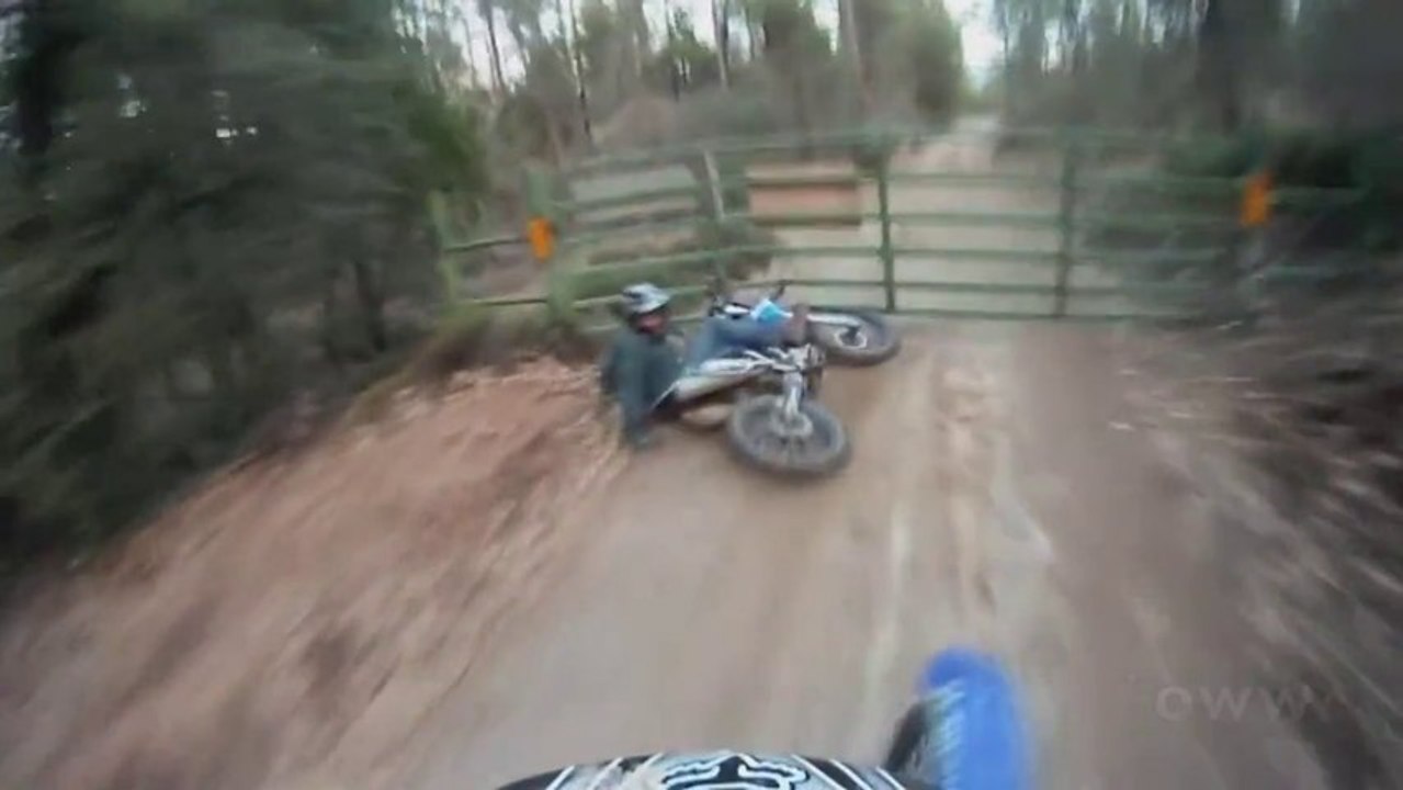 High Speed Motorcycle Collision Into Locked Gate!!!!
