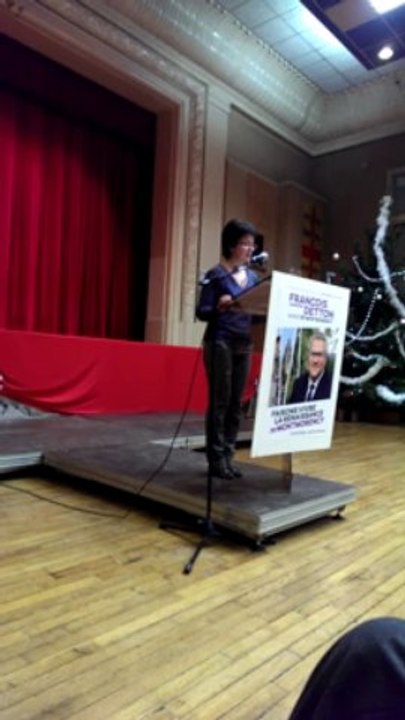 Montmorency, 17 décembre 2013 : le discours d'Adélaïde Piazzi
