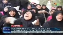 Realizan funerales de víctimas de atentado en Líbano