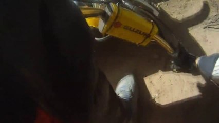 Dirt Bike RM250 Trail Riding Crash