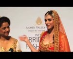 Aditi Rao Hydari in bridal outfit looking amazing during Aamby Velly Fashion Week