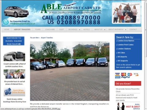 Heathrow Cab, Cheap London Taxi at Able Airport Cars