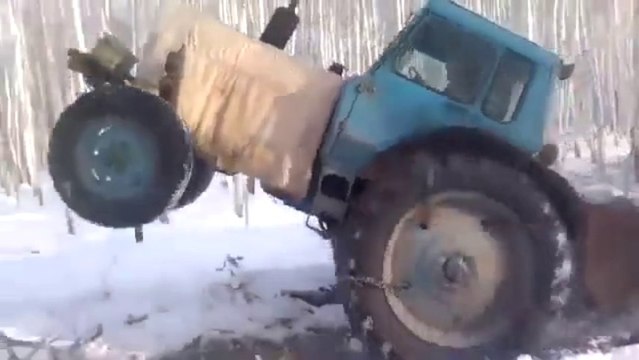 Dumb Tractor Driver... Russian drivers are the best!