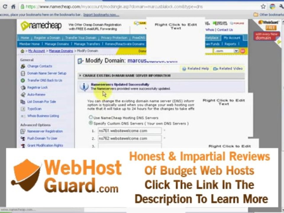 Step 3: How To Point Your Domain To Your Hosting Account/Change DNS