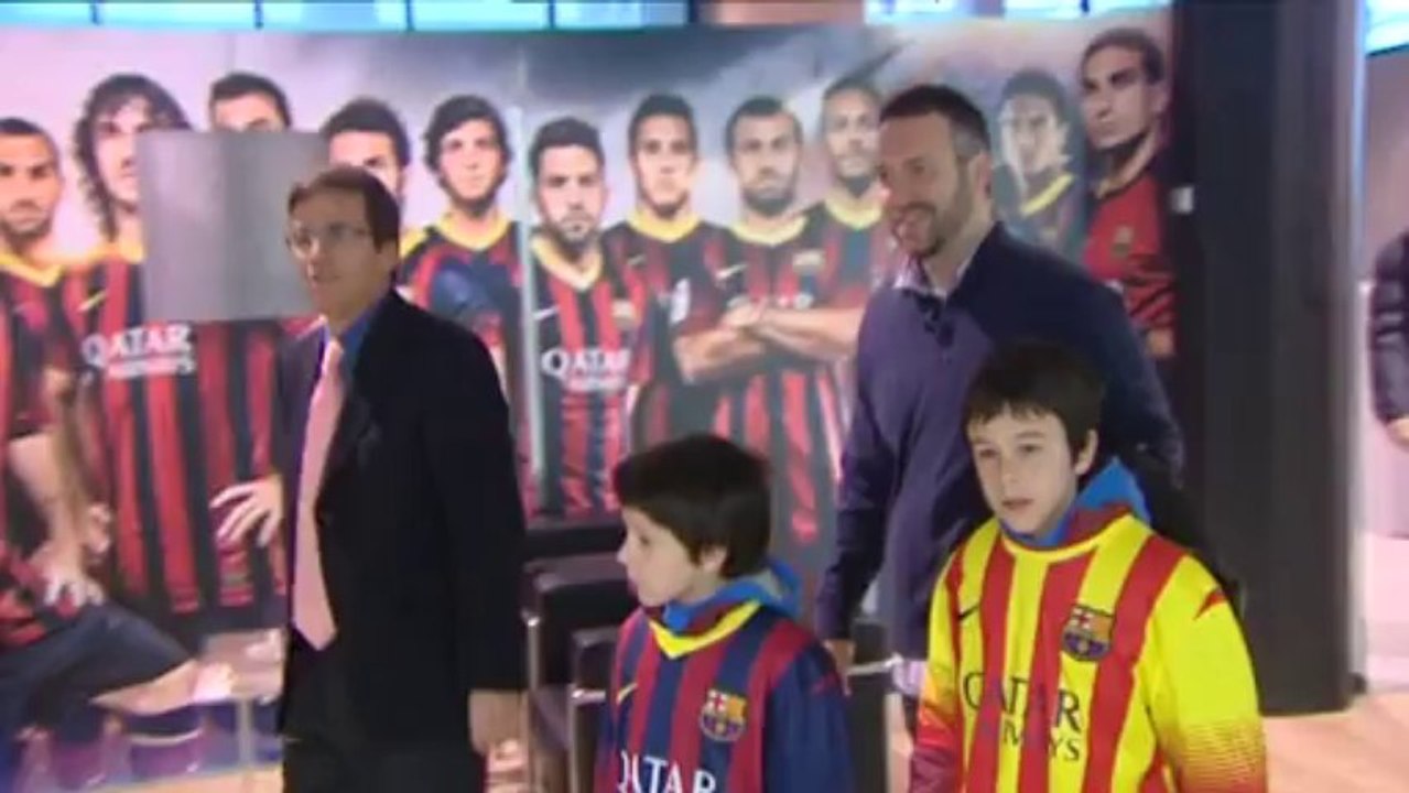 Un padre y sus dos hijos, los visitantes número 25 millones del Museo del Barça