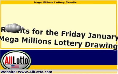 Mega Millions Lottery Drawing Results for January 3, 2014