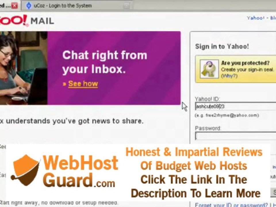 Ucoz Hosting Site Demo