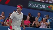 Roger Federer Freak Smash Brisbane International 2014