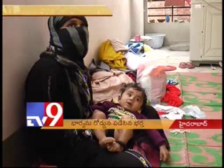 Man abandons wife and child