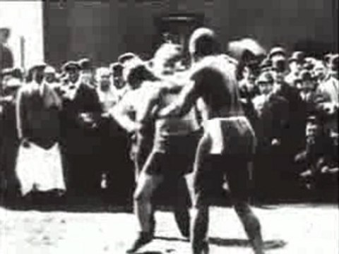 Jack Johnson sparring with Marty Cutler