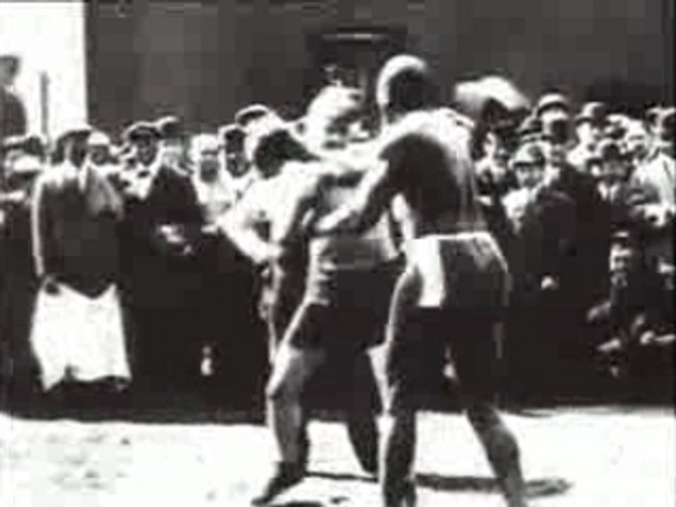 Jack Johnson sparring with Marty Cutler