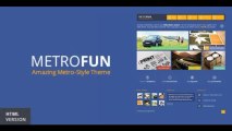 Preview Metrofun Metro Style HTML Theme Template Creativ Creative Site Templates Download