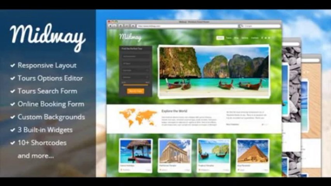 Preview Midway Responsive Travel WP Theme WordPress Reta Retail WordPress Download