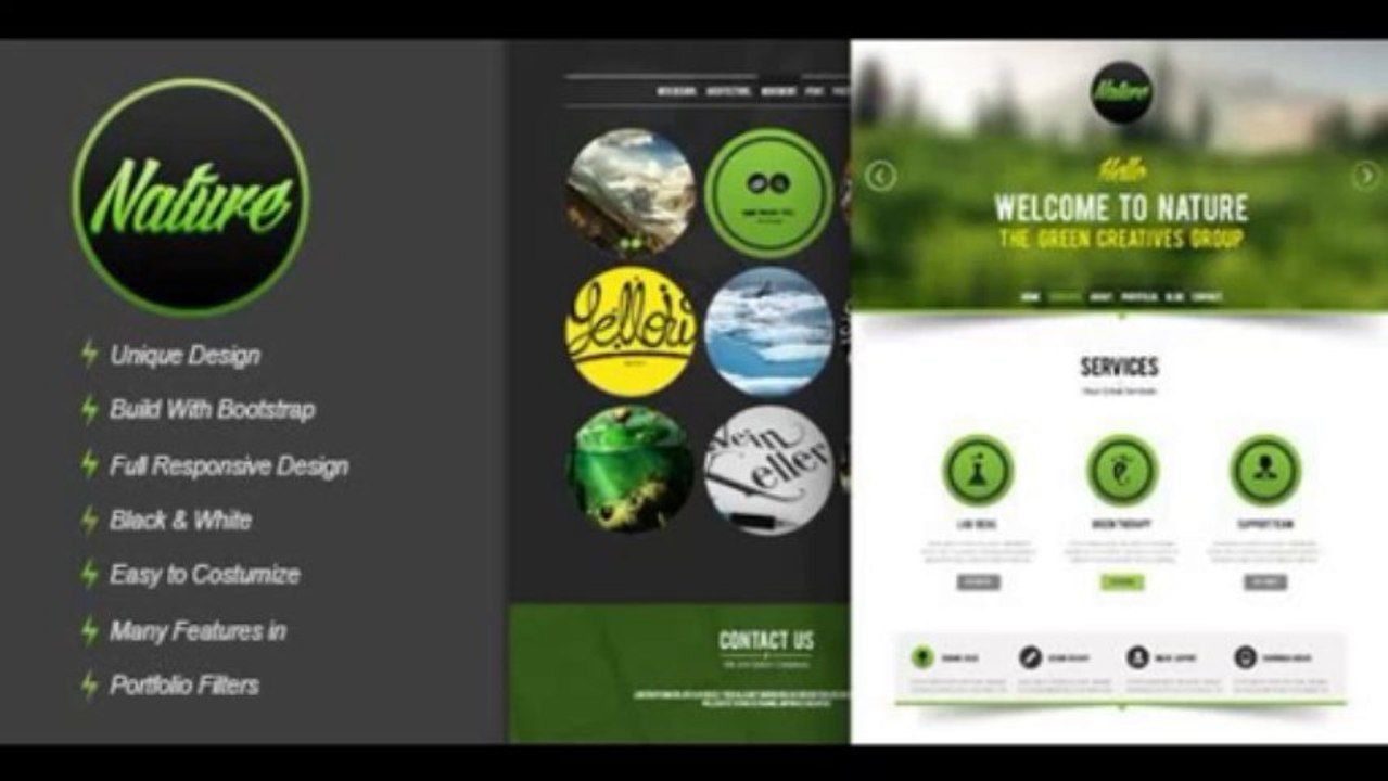 Preview Nature Responsive HTML5 Onepage Template Creativ Creative Site Templates Download